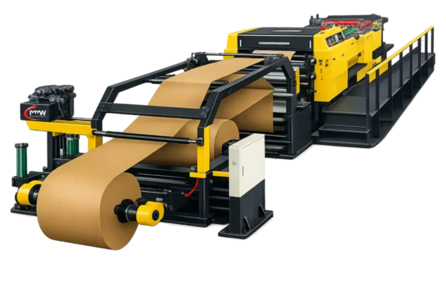 Flexo Graphics Printing Machine With Online Sheet Cutting Machine Attachment