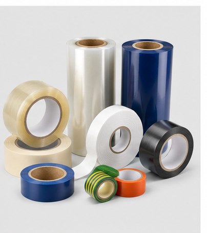 Industrial coated films and adhesive tapes