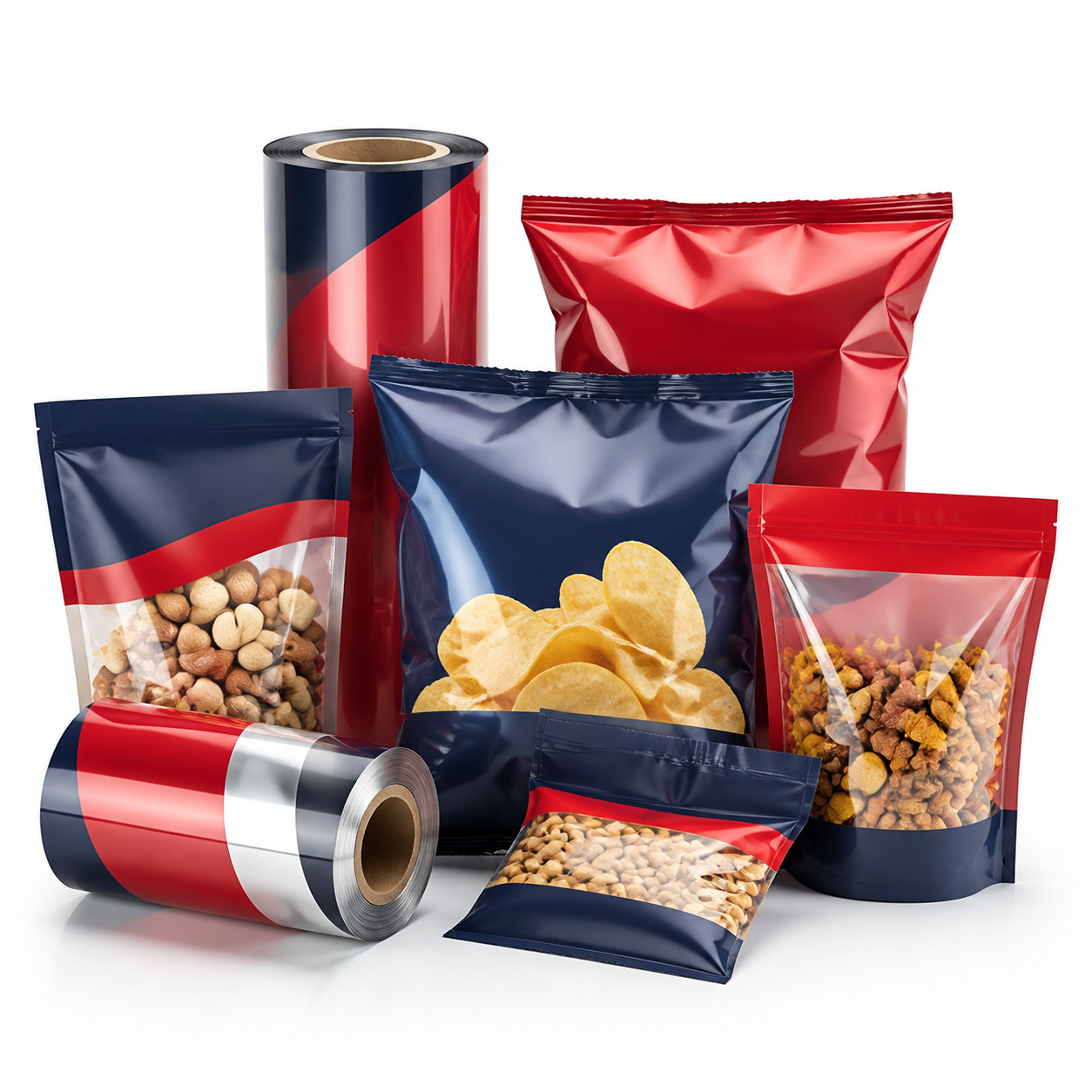 Printed food and snack packaging products