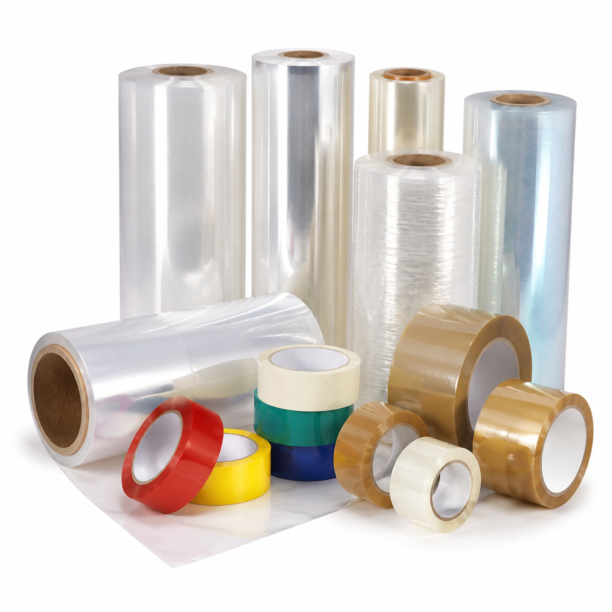 Industrial films and adhesive tapes